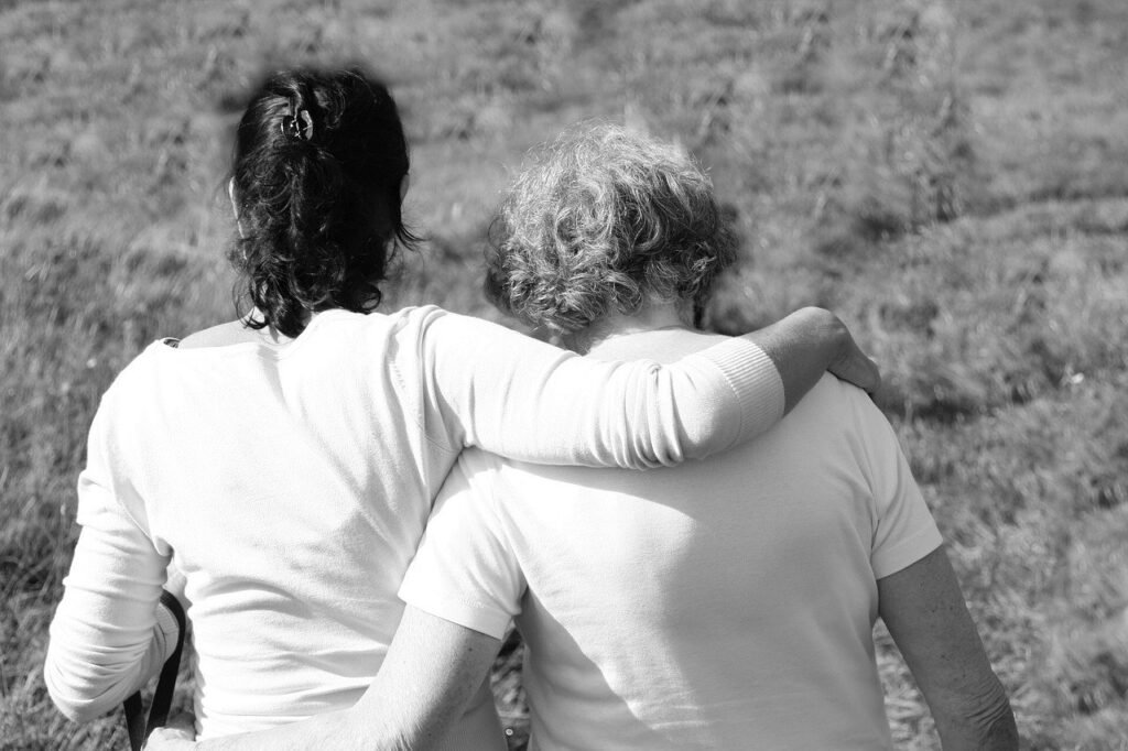 mother, daughter, together